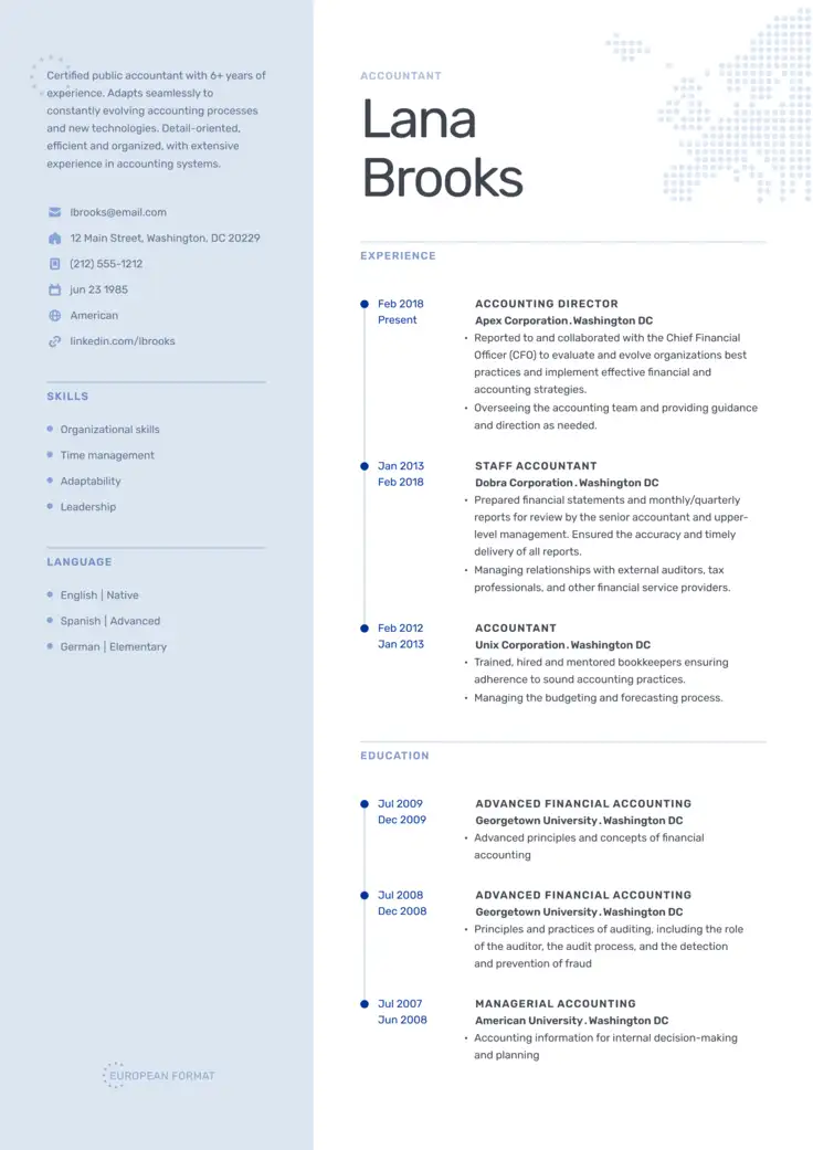 Europass CV Format Examples When To Use It ResumeCoach
