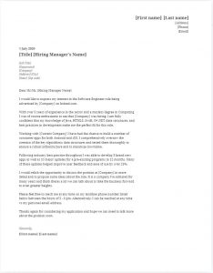 cover letter examples software engineer entry level