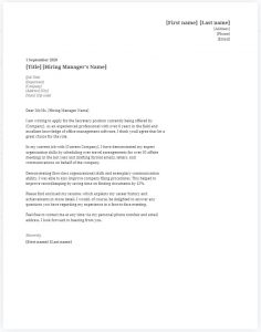 Secretary Cover Letter Example and Tips