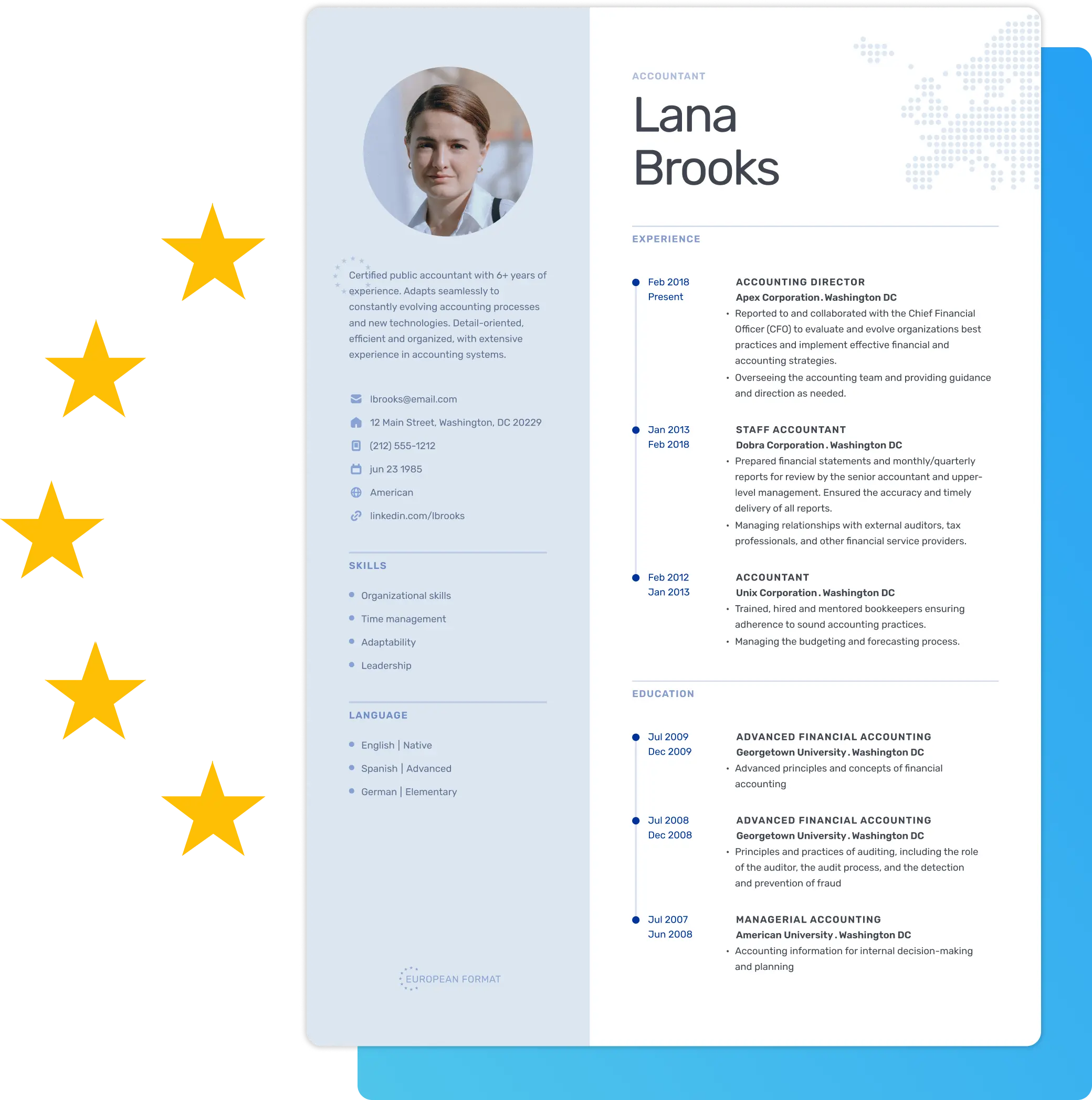 europass cv format and example