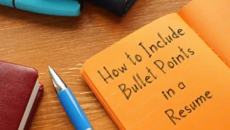 How to include bullet points in a resume.