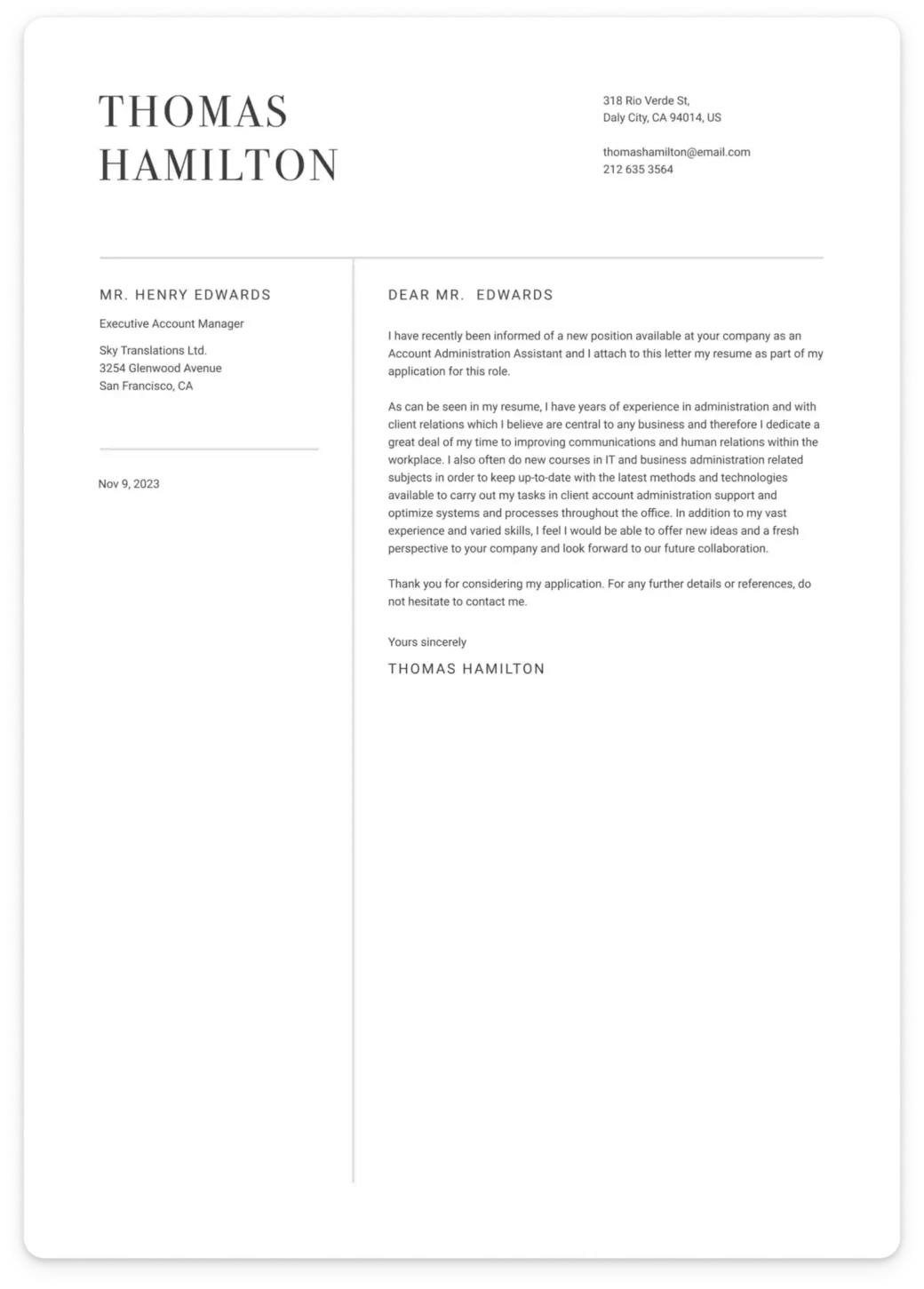 cover page resume