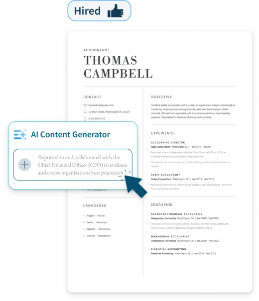 online AI resume summary generator
