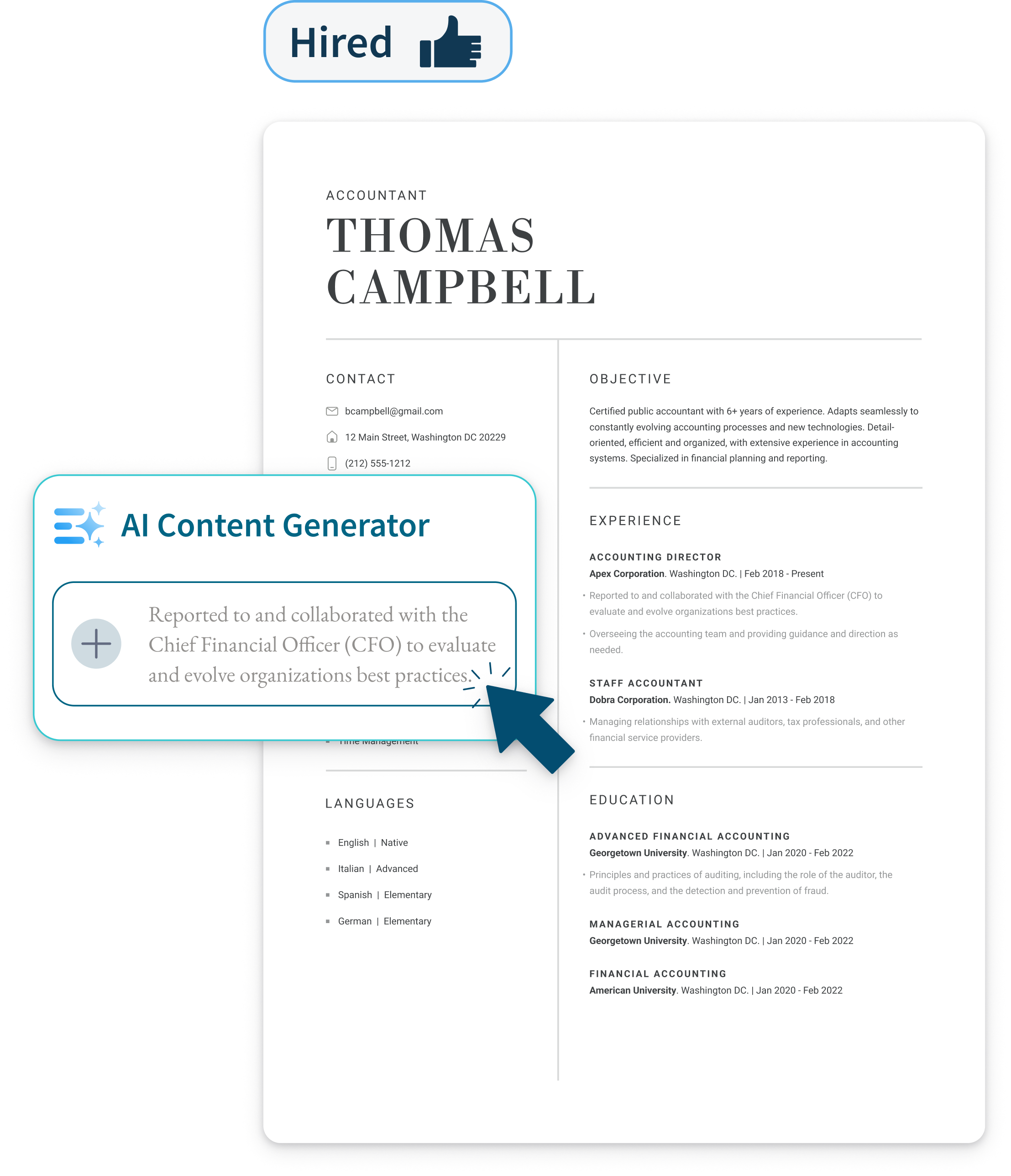 AI resume summary generator online