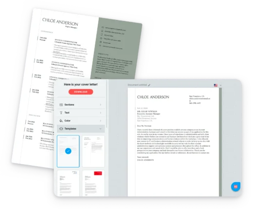 ResumeCoach Cover letter builder