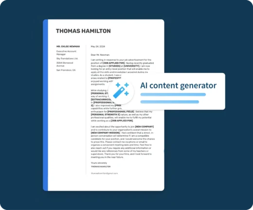 Generate a Cover Letter with AI Suggestions