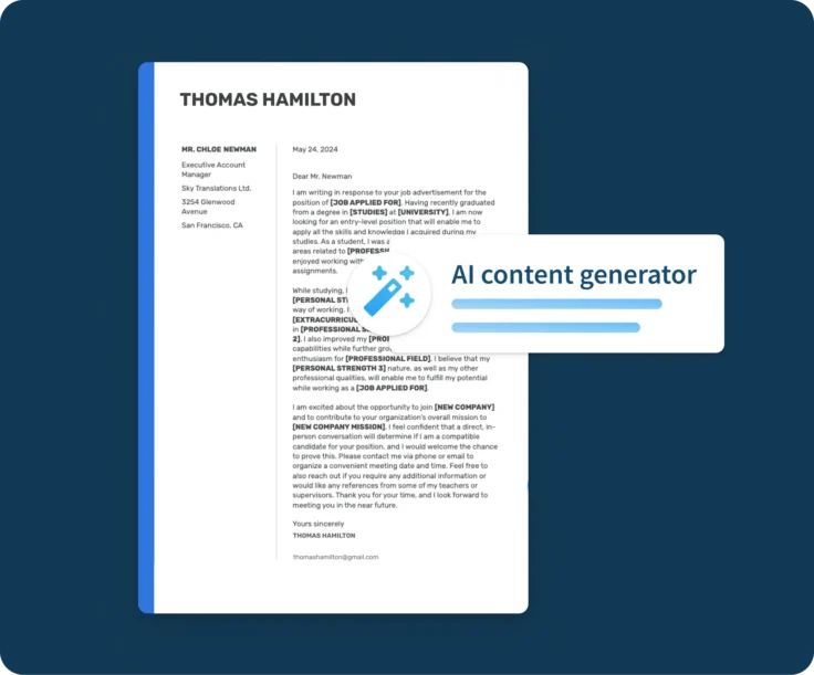 Generate a Cover Letter with AI Suggestions