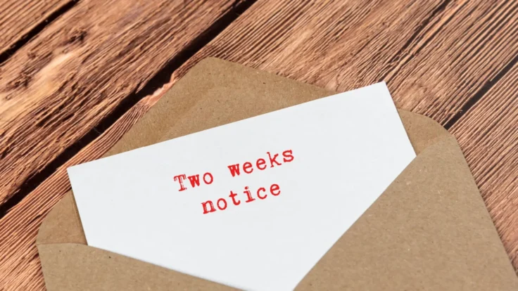 how to give two weeks notice