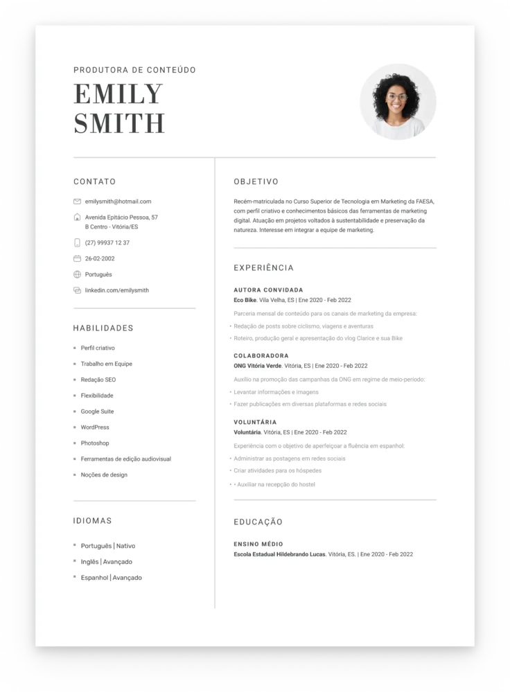 Portuguese Resume Writing Guide