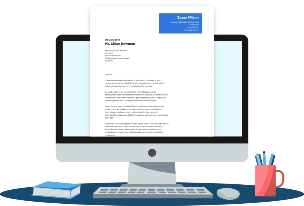 cover letter designed for mobile