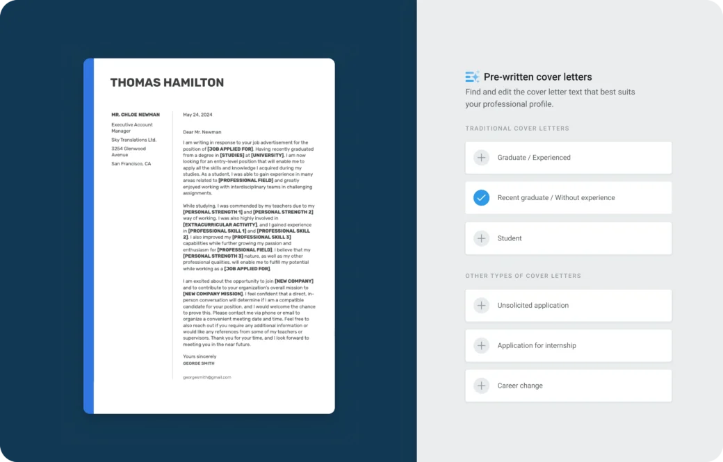 AI generated cover letter