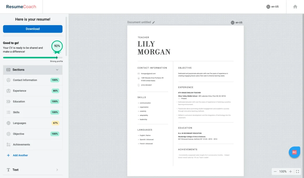 edit your summary resume online