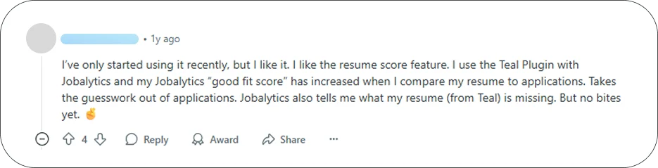 teal reddit user review